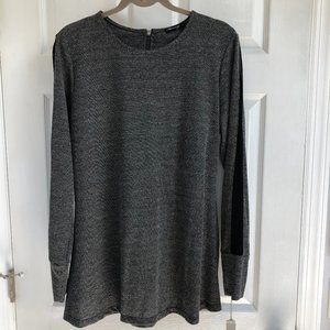 NWT Nordstrom Mesmerize Gray Blouse w/Zip-Up Back